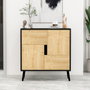 Hanah Home Armario Multiusos Darien - Madera Negra, Roble Zafiro